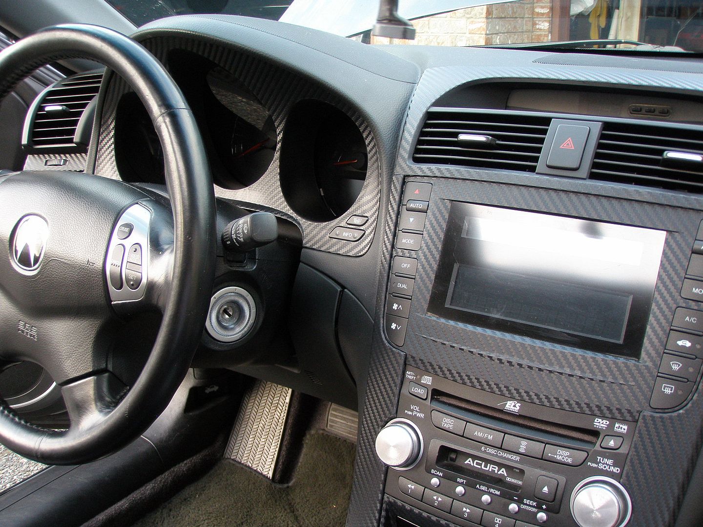 High quality interior carbon fiber vinyl wrap. HondaTech Honda